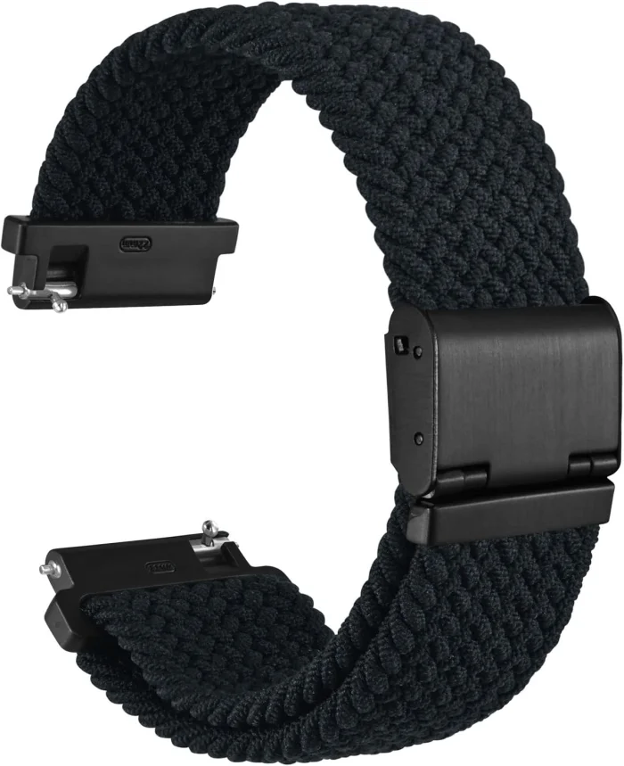 Braided Nylon Band — Black · Black clasp